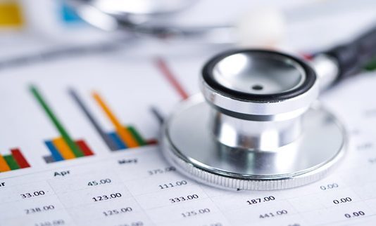 stethoscope and graphs