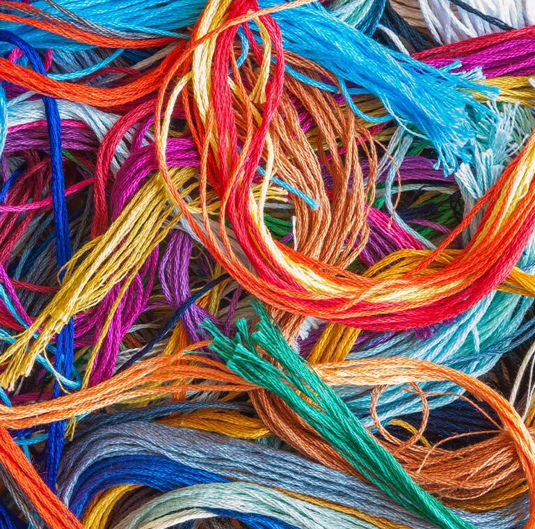 Strands of yarn